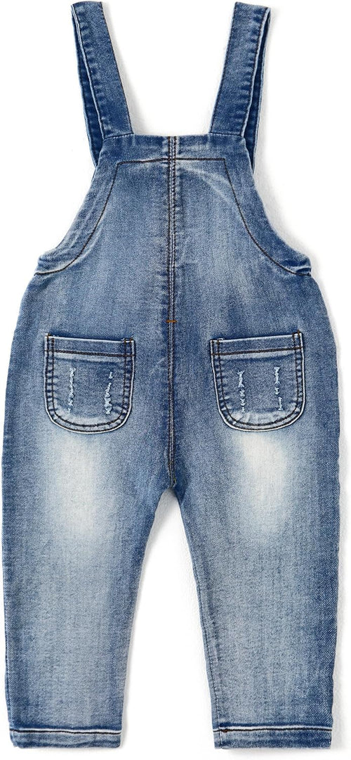 Baby & Little Boys/Girls Blue & Black Denim Overalls,Jean Workwear